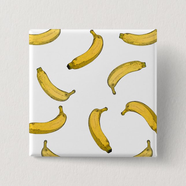 Chapa Cuadrada Versión de esbozo de patrón de banana (Anverso)