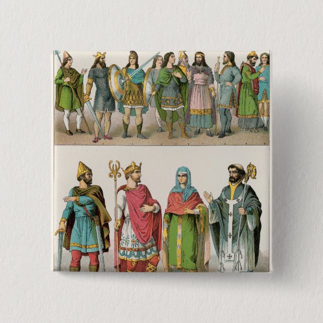 Chapa Cuadrada Vestido anglosajón (Anverso)