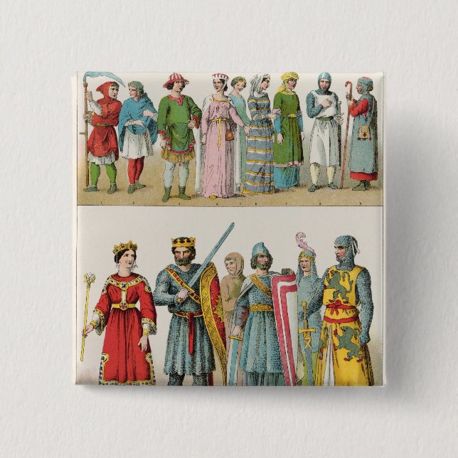 Chapa Cuadrada Vestido del francés (Anverso)