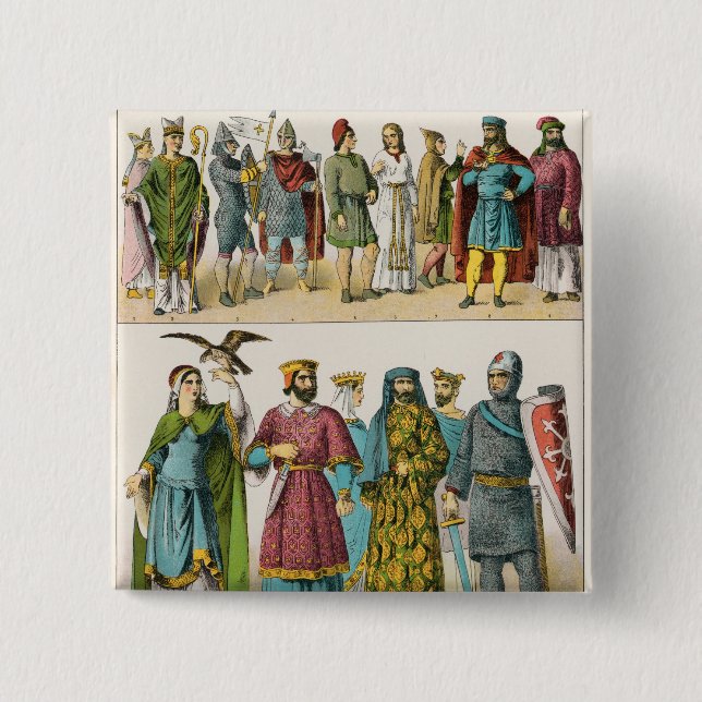 Chapa Cuadrada Vestido del francés (Anverso)