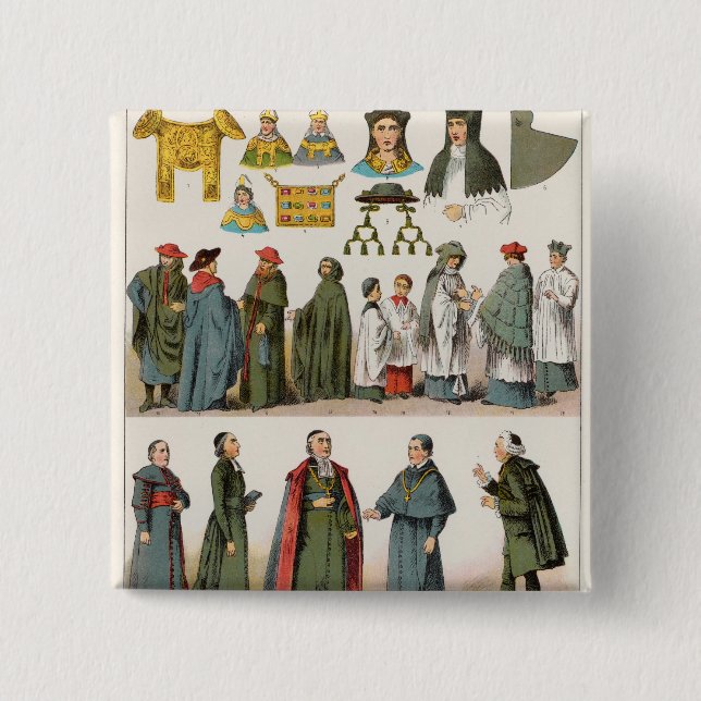 Chapa Cuadrada Vestido eclesiástico (Anverso)