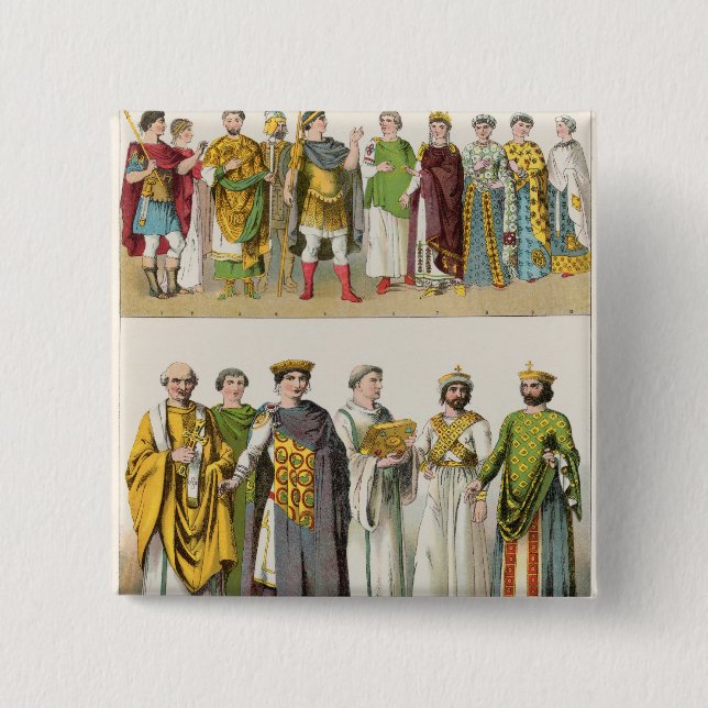 Chapa Cuadrada Vestido en la corte bizantina (Anverso)