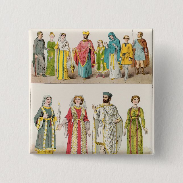 Chapa Cuadrada Vestido romano cristiano (Anverso)