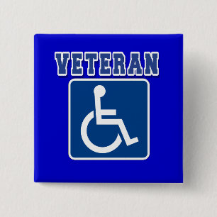 Chapa Cuadrada Veterano discapacitado