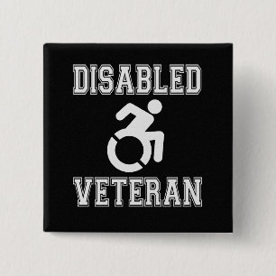 Chapa Cuadrada Veterano discapacitado