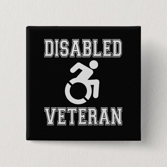 Chapa Cuadrada Veterano discapacitado (Anverso)