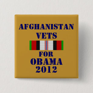 Chapa Cuadrada Veterinarios de Afganistán para Obama 2012