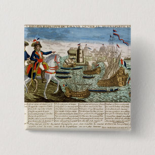 Chapa Cuadrada Viajes y hazañas de general Bonaparte 1798