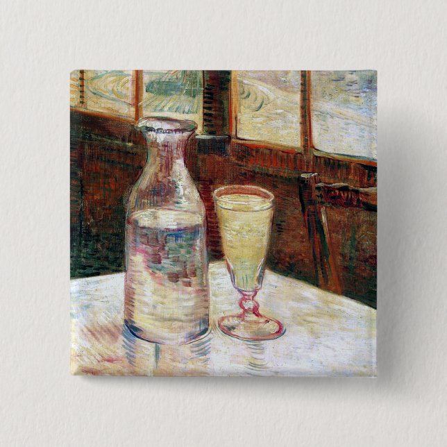 Chapa Cuadrada Vida con Absinthe Van Gogh Bella Artes (Anverso)
