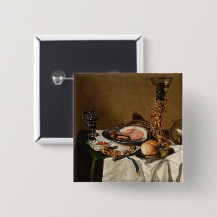 Chapa Cuadrada Vida con jamón, libros y naves ornamentales