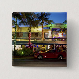 Chapa Cuadrada Vida nocturna en Ocean Drive, South Beach, Miami