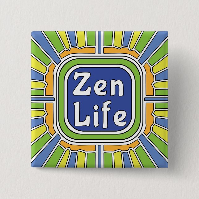 Chapa Cuadrada Vida Zen para mí (Anverso)