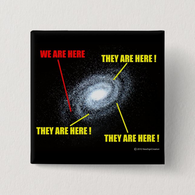 Chapa Cuadrada Vidas en galaxia (Anverso)