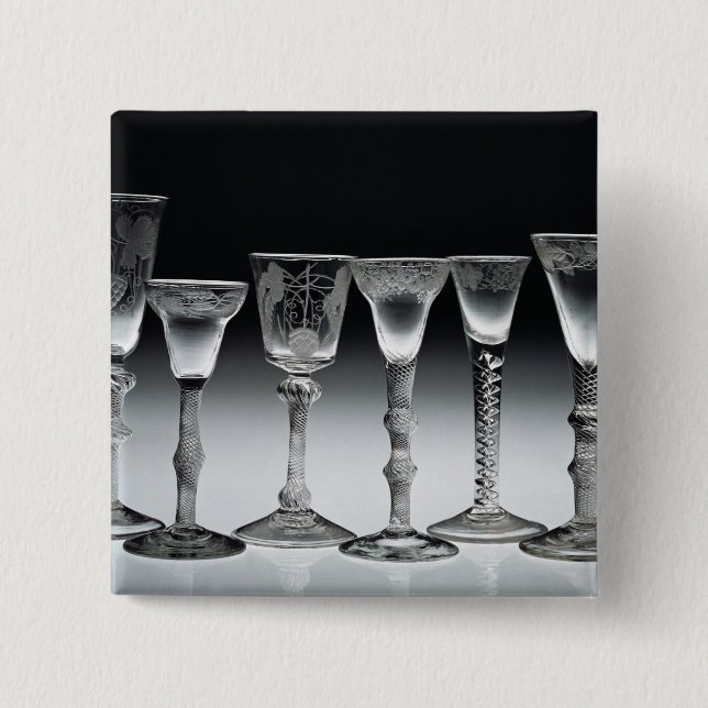 Chapa Cuadrada vidrios de la Aire-torsión, 1750-60 (Anverso)