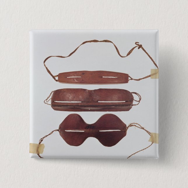 Chapa Cuadrada Vidrios del sol/de la nieve del Inuit ' (Anverso)