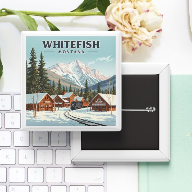 Chapa Cuadrada Viñage Whitefish Montana (Subido por el creador)