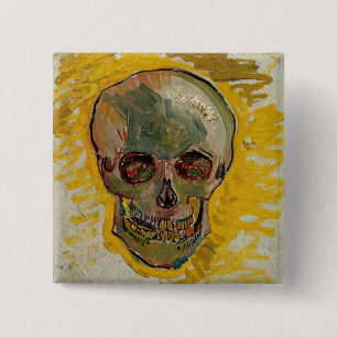 Chapa Cuadrada Vincent van Gogh - Calavera 1887 #2