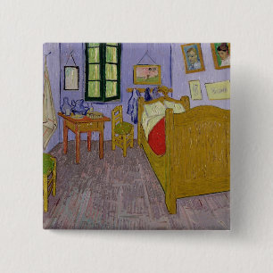 Chapa Cuadrada Vincent van Gogh dormitorio del   Van Gogh en