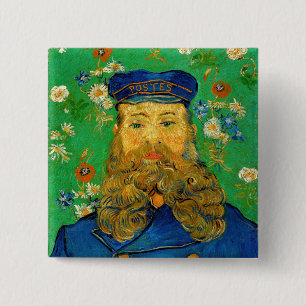 Chapa Cuadrada Vincent Van Gogh - El cartero Joseph Roulin