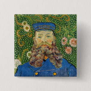 Chapa Cuadrada Vincent Van Gogh - El cartero Joseph Roulin