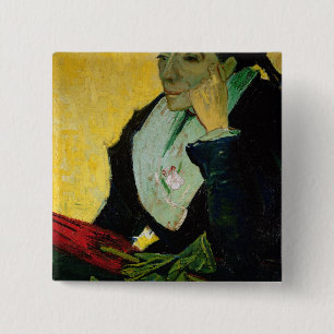 Chapa Cuadrada Vincent van Gogh el   L'Arlesienne, detalle, 1888