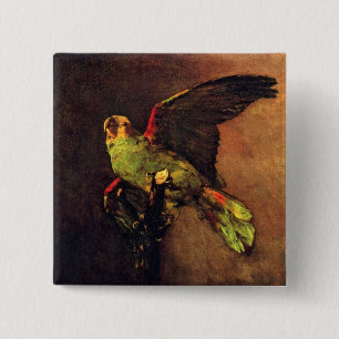 Chapa Cuadrada Vincent Van Gogh - El loro verde Amante del arte d