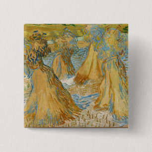 Chapa Cuadrada Vincent van Gogh - Gavillas de Trigo