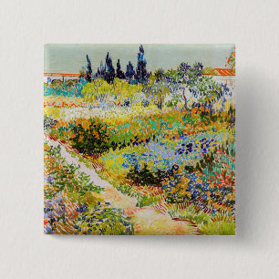 Chapa Cuadrada Vincent van Gogh - Jardín en Arlés