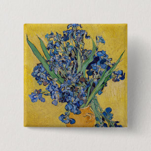 Chapa Cuadrada Vincent van Gogh - Jarrón con Lirios