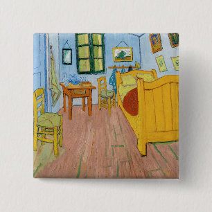 Chapa Cuadrada Vincent Van Gogh - La habitación de Vincent en Arl