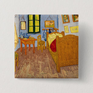 Chapa Cuadrada Vincent van Gogh - La habitación de Vincent en Arl