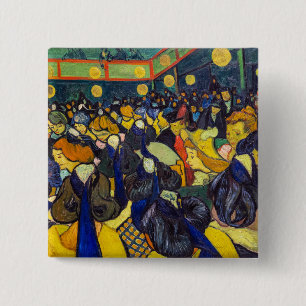 Chapa Cuadrada Vincent van Gogh - La sala de baile en Arlés
