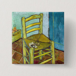 Chapa Cuadrada Vincent van Gogh - La silla de Van Gogh