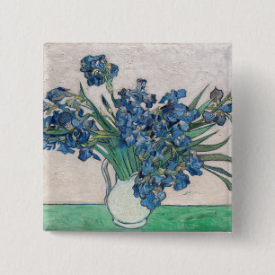 Chapa Cuadrada Vincent van Gogh - Lirios