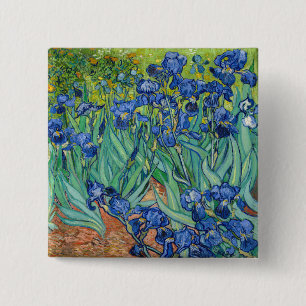 Chapa Cuadrada Vincent Van Gogh - Lirios