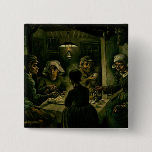 Chapa Cuadrada Vincent van Gogh - Los comedores de patatas