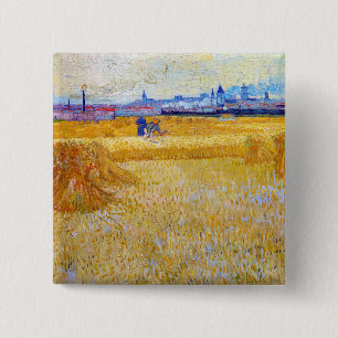 Chapa Cuadrada Vincent van Gogh - Los Segadores