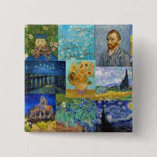 Chapa Cuadrada Vincent Van Gogh - Obra maestra
