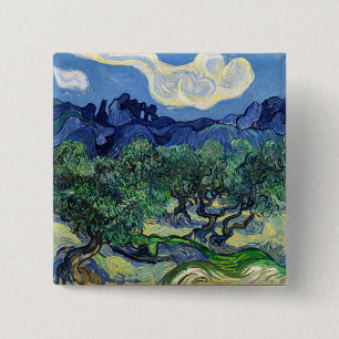 Chapa Cuadrada Vincent van Gogh - Olivos con los Alpilles