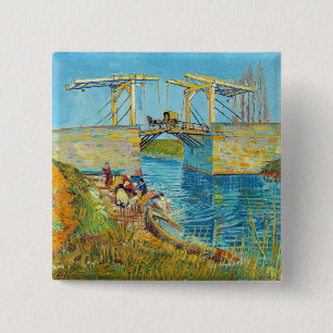 Chapa Cuadrada Vincent van Gogh - Puente de Langlois en Arles #1