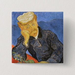 Chapa Cuadrada Vincent Van Gogh - Retrato del Doctor Paul Gachet