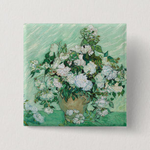 Chapa Cuadrada Vincent van Gogh - Rosas