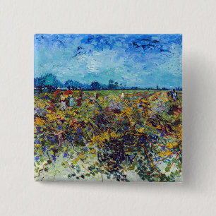 Chapa Cuadrada Vincent van Gogh - Viñedo Verde