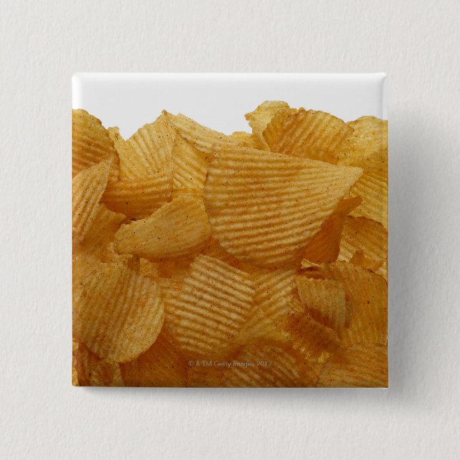 Chapa Cuadrada Viñetas de papa sobre fondo blanco, imagen DFF (Anverso)