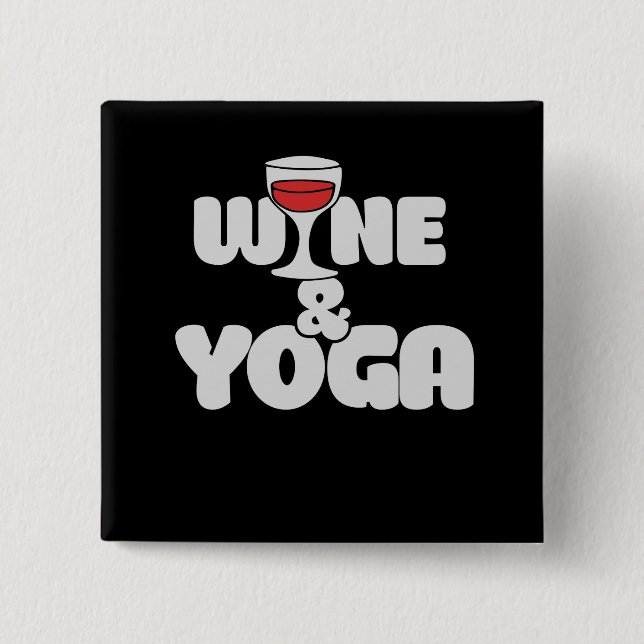 Chapa Cuadrada vino y yoga (Anverso)