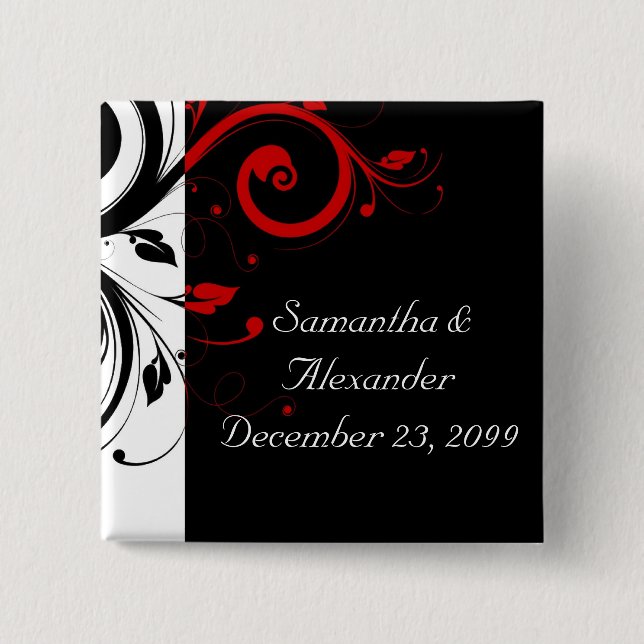 Chapa Cuadrada Vinos de natalidad negra y roja (Anverso)