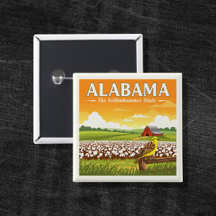 Chapa Cuadrada Vintage Alabama