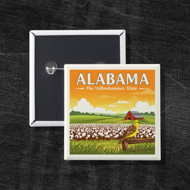 Chapa Cuadrada Vintage Alabama (Subido por el creador)