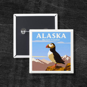 Chapa Cuadrada Vintage Alaska