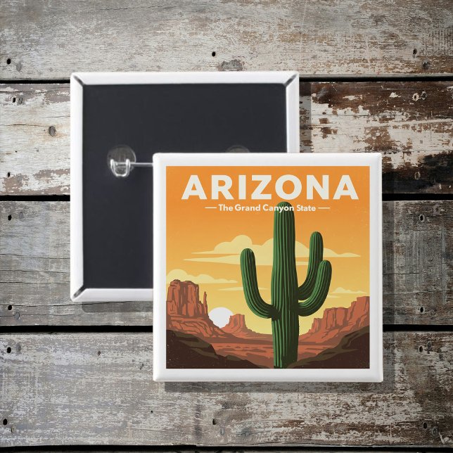 Chapa Cuadrada Vintage Arizona (Subido por el creador)